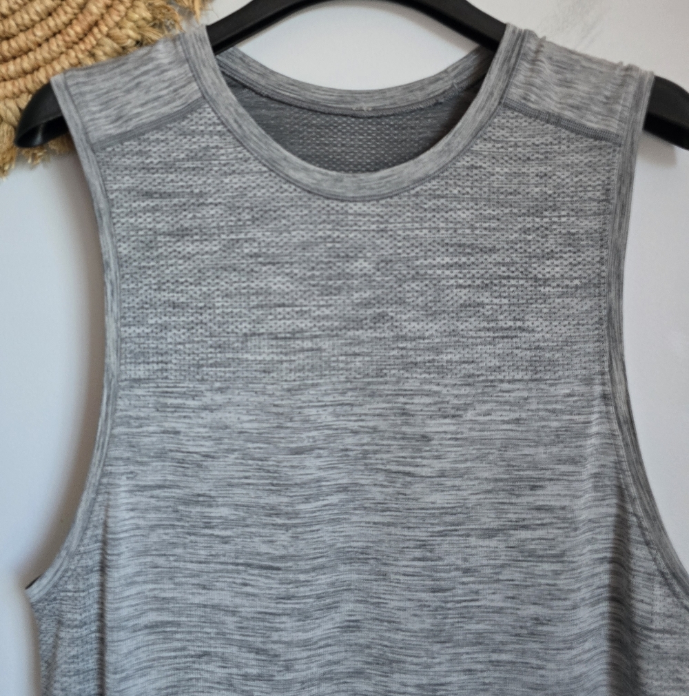 Lululemon Mens Slate Gray Metal Vent Tech Muscle Tank Top SZ Small Activewear - Picture 3 of 10